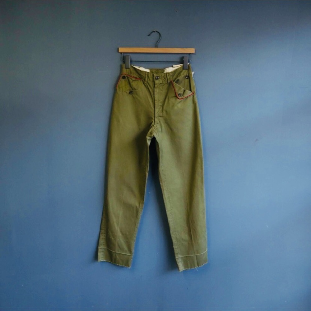 Vintage 60’s Boy Scout Trousers with Red Trim